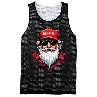 Funny Donald Trump Santa Claus Maga Christmas Holiday Mesh Reversible Basketball Jersey Tank