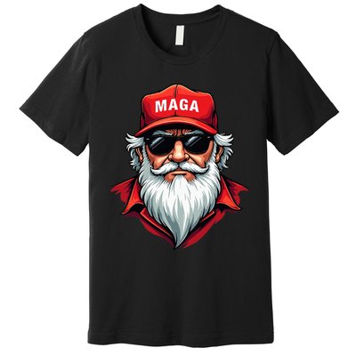 Funny Donald Trump Santa Claus Maga Christmas Holiday Premium T-Shirt