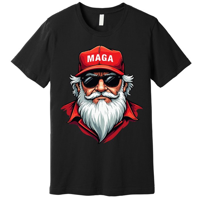 Funny Donald Trump Santa Claus Maga Christmas Holiday Premium T-Shirt