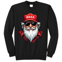 Funny Donald Trump Santa Claus Maga Christmas Holiday Tall Sweatshirt