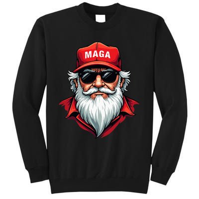 Funny Donald Trump Santa Claus Maga Christmas Holiday Tall Sweatshirt