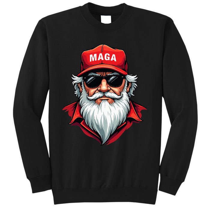 Funny Donald Trump Santa Claus Maga Christmas Holiday Tall Sweatshirt