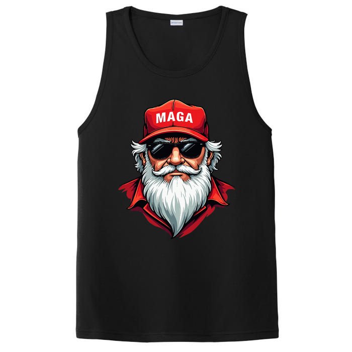 Funny Donald Trump Santa Claus Maga Christmas Holiday PosiCharge Competitor Tank