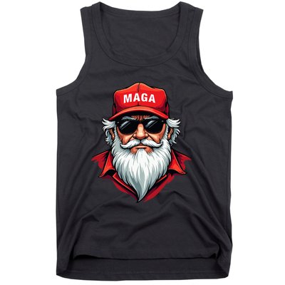 Funny Donald Trump Santa Claus Maga Christmas Holiday Tank Top