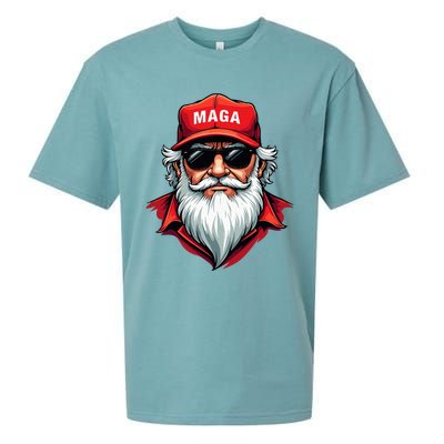 Funny Donald Trump Santa Claus Maga Christmas Holiday Sueded Cloud Jersey T-Shirt