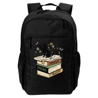 Fantasy Drama Tragedy Cat Book Lover Reading Humor Backpack