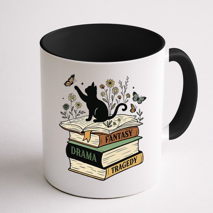 Fantasy Drama Tragedy Cat Book Lover Reading Humor Mug
