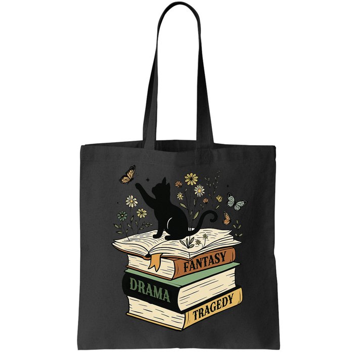 Fantasy Drama Tragedy Cat Book Lover Reading Humor Bag