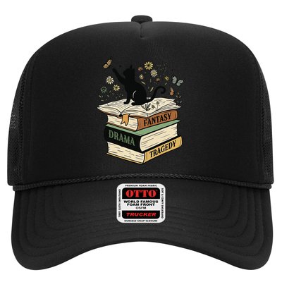 Fantasy Drama Tragedy Cat Book Lover Reading Humor Hat