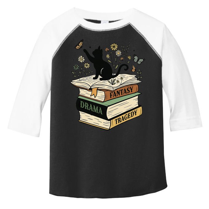 Fantasy Drama Tragedy Cat Book Lover Reading Humor Toddler Fine Jersey T-Shirt