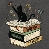 Fantasy Drama Tragedy Cat Book Lover Reading Humor Vector Backpack