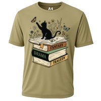 Fantasy Drama Tragedy Cat Book Lover Reading Humor Cooling Performance Crew T-Shirt