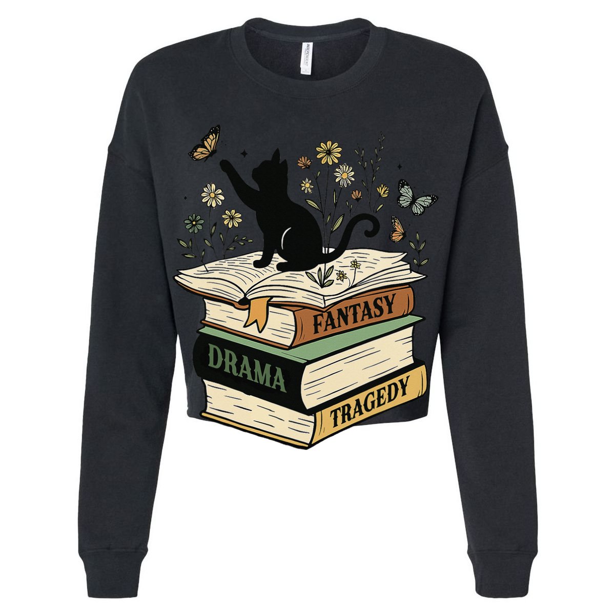 Fantasy Drama Tragedy Cat Book Lover Reading Humor Cooling Performance Crew T-Shirt