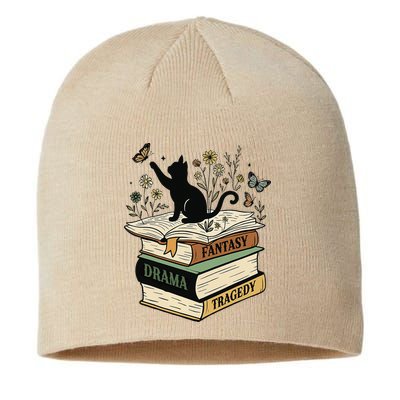 Fantasy Drama Tragedy Cat Book Lover Reading Humor Sustainable Beanie