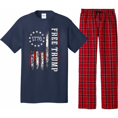 Free Donald Trump Republican Support Pro Trump American Flag Pajama Set