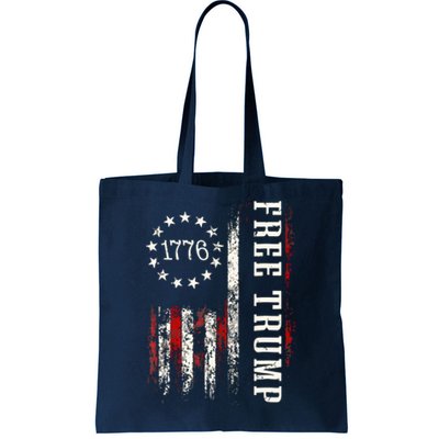 Free Donald Trump Republican Support Pro Trump American Flag Tote Bag