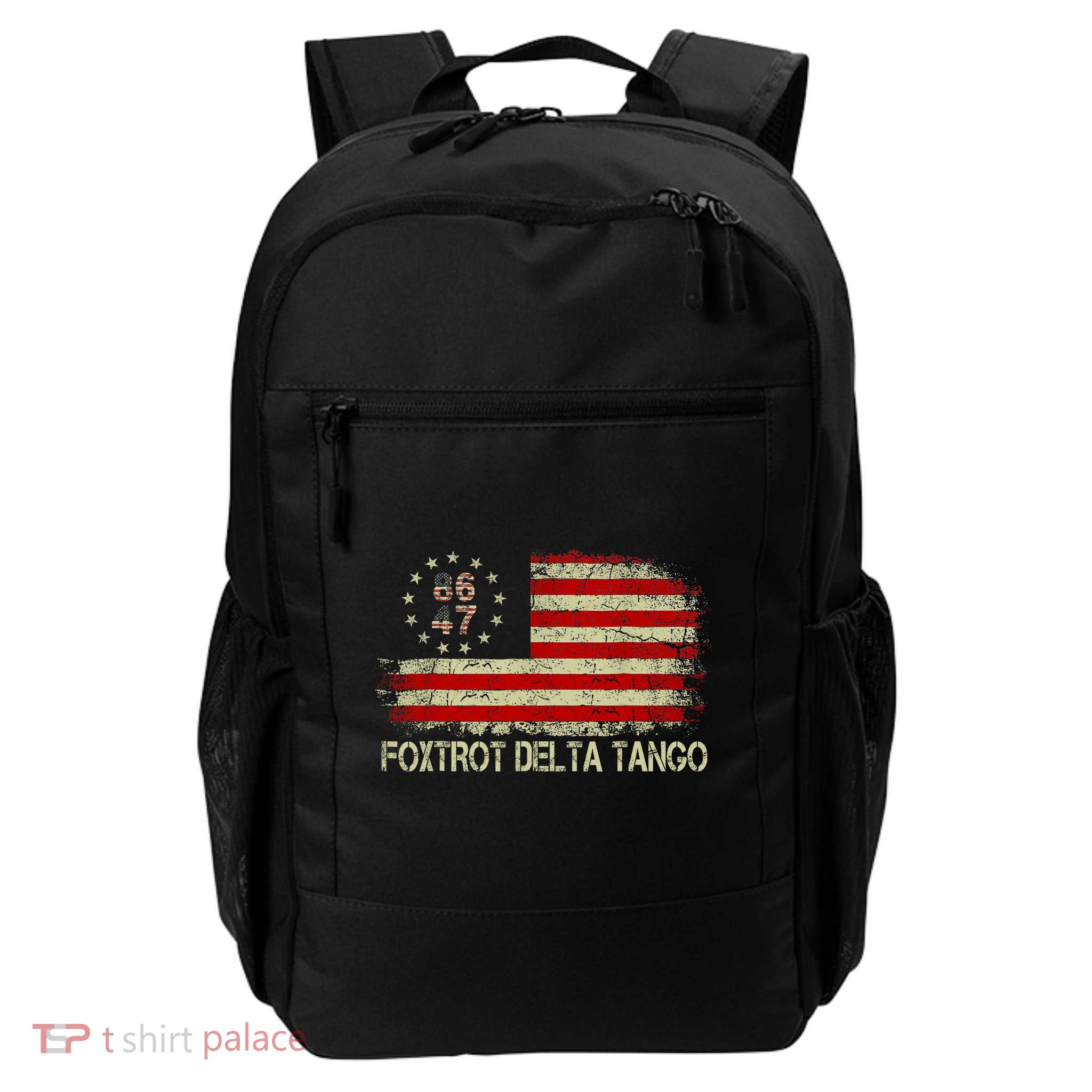Foxtrots Deltas Tangos 86 47 American Flag  Daily Commute Backpack