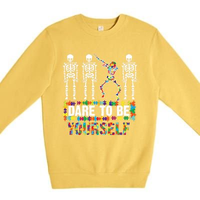 Funny Dare To Be Yourself Cute Autistic Gift Premium Crewneck Sweatshirt