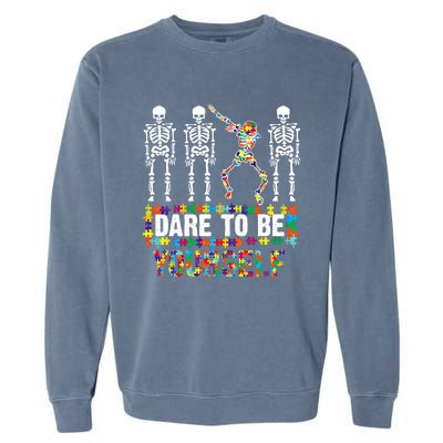 Funny Dare To Be Yourself Cute Autistic Gift Garment-Dyed Sweatshirt