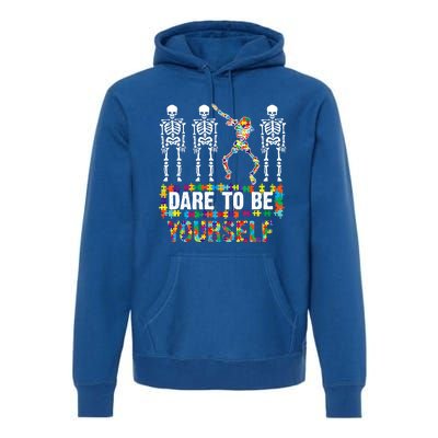 Funny Dare To Be Yourself Cute Autistic Gift Premium Hoodie