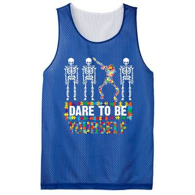 Funny Dare To Be Yourself Cute Autistic Gift Mesh Reversible Basketball Jersey Tank