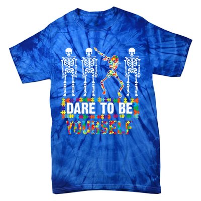 Funny Dare To Be Yourself Cute Autistic Gift Tie-Dye T-Shirt