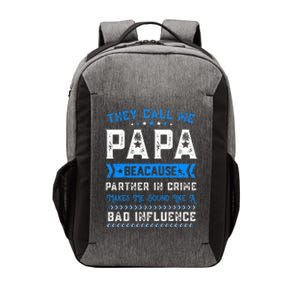 FatherS Day They Call Me Papa Because Partner In Crime Vector Backpack