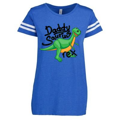 Funny Daddysaurus Trex And Dinosaur Lovers Funny Gift Enza Ladies Jersey Football T-Shirt