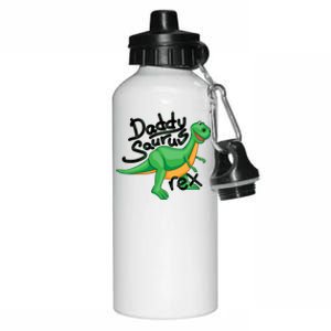 Funny Daddysaurus Trex And Dinosaur Lovers Funny Gift Aluminum Water Bottle 