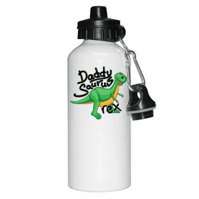 Funny Daddysaurus Trex And Dinosaur Lovers Funny Gift Aluminum Water Bottle