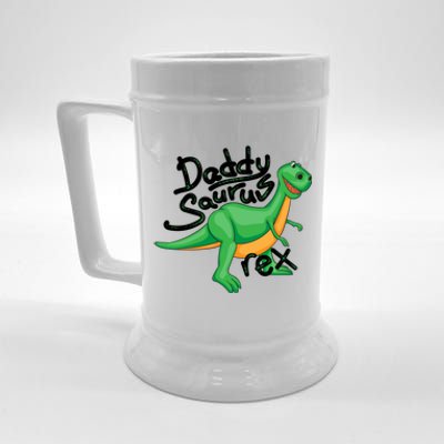 Funny Daddysaurus Trex And Dinosaur Lovers Funny Gift Beer Stein