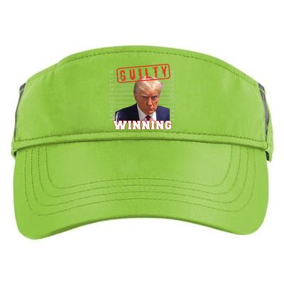 Funny Donald Trump Mug Shot Guilty Of Winning Funny 2024 Election Adult Drive Performance Visor