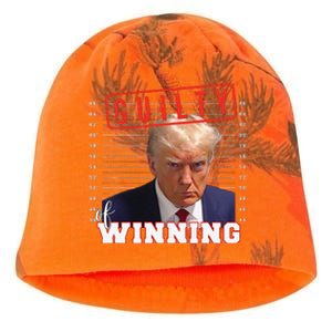 Funny Donald Trump Mug Shot Guilty Of Winning Funny 2024 Election Kati - Camo Knit Beanie