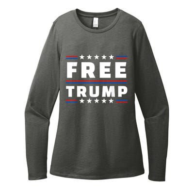 Free Donald Trump Republican Support Womens CVC Long Sleeve Shirt