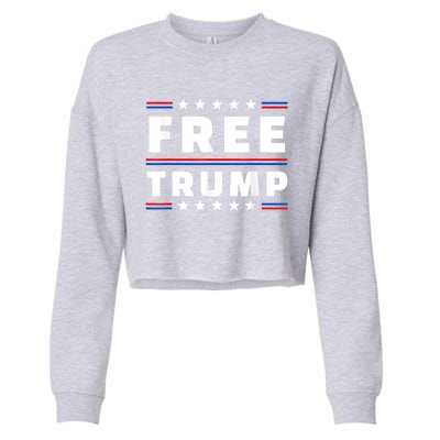 Free Donald Trump Republican Support Cropped Pullover Crew