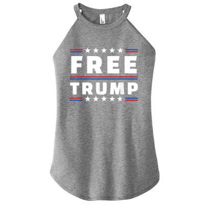 Free Donald Trump Republican Support Women's Perfect Tri Rocker Tank