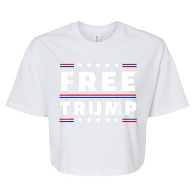 Free Donald Trump Republican Support Bella+Canvas Jersey Crop Tee