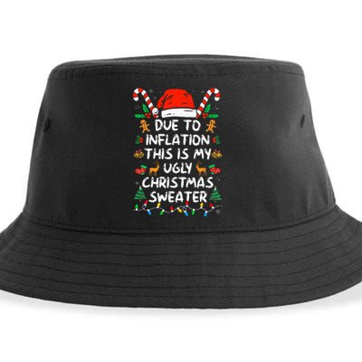 Funny Due to Inflation This is My Ugly Sweater Sustainable Bucket Hat