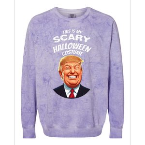 Funny Donald Trump Scary Halloween Gag President Colorblast Crewneck Sweatshirt