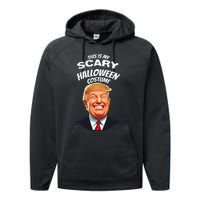 Funny Donald Trump Scary Halloween Gag President Performance Fleece Hoodie