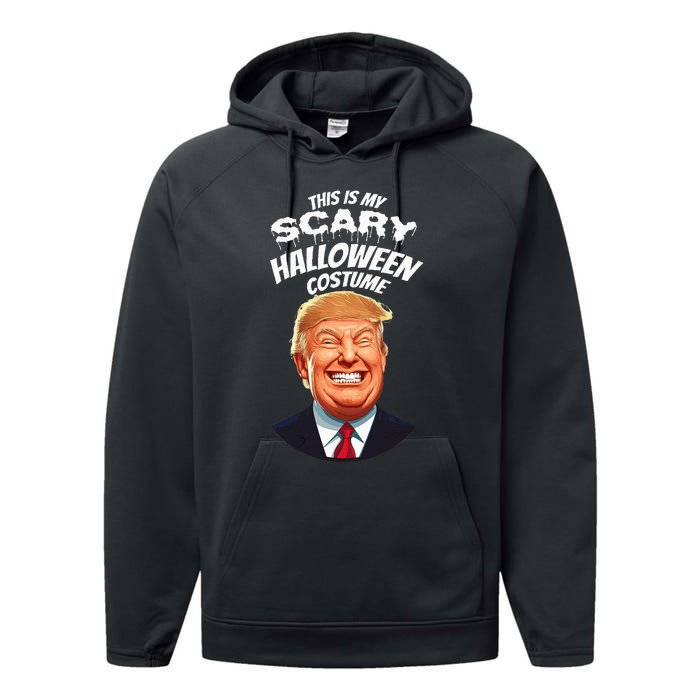 Funny Donald Trump Scary Halloween Gag President Performance Fleece Hoodie