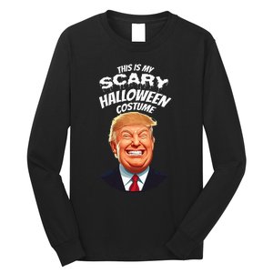 Funny Donald Trump Scary Halloween Gag President Long Sleeve Shirt