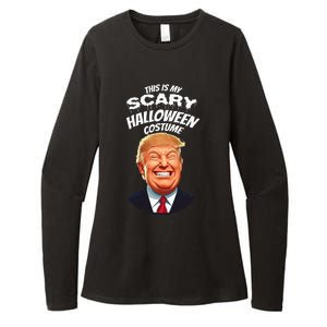 Funny Donald Trump Scary Halloween Gag President Womens CVC Long Sleeve Shirt