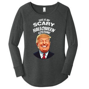 Funny Donald Trump Scary Halloween Gag President Women's Perfect Tri Tunic Long Sleeve Shirt