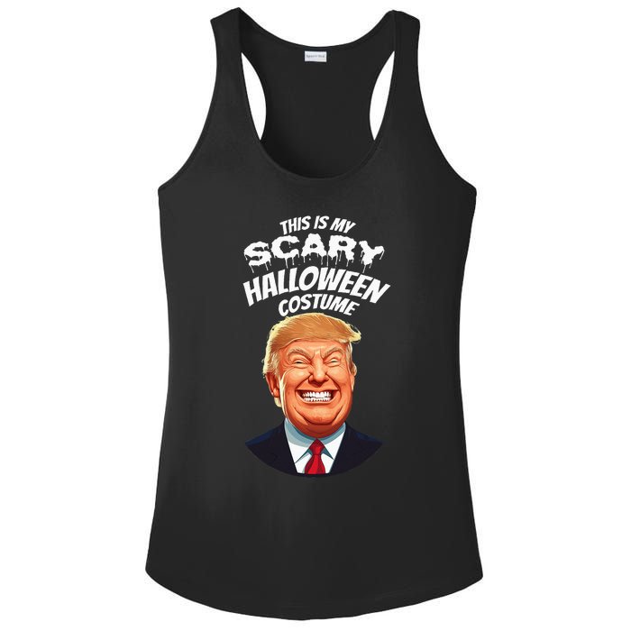 Funny Donald Trump Scary Halloween Gag President Ladies PosiCharge Competitor Racerback Tank