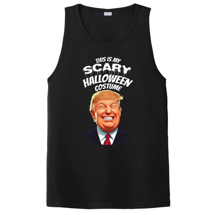 Funny Donald Trump Scary Halloween Gag President PosiCharge Competitor Tank