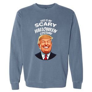 Funny Donald Trump Scary Halloween Gag President Garment-Dyed Sweatshirt