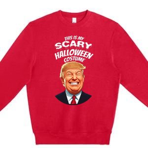 Funny Donald Trump Scary Halloween Gag President Premium Crewneck Sweatshirt