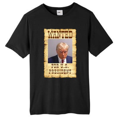 Funny DONALD TRUMP MUG SHOT WANTED SIGN Tall Fusion ChromaSoft Performance T-Shirt