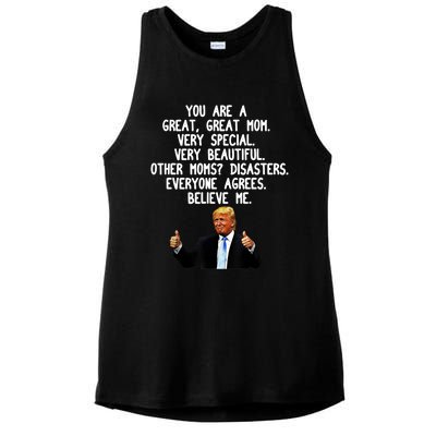 Funny Donald Trump Gift For Mother's Day Gag Gift Conservative Mom Ladies PosiCharge Tri-Blend Wicking Tank